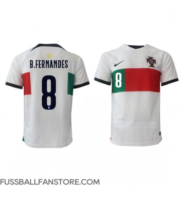 Portugal Bruno Fernandes #8 Replik Auswärtstrikot WM 2022 Kurzarm